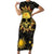 Sun Skull Short Sleeve Bodycon Dress I May Not Be Perfect But At Least I'm Not You - Wonder Print Shop