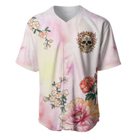 Flower Skull Baseball Jersey She Is Sunshine Mixed With A Little Hurricane - Wonder Print Shop