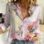Flower Skull Women Casual Shirt She Is Sunshine Mixed With A Little Hurricane - Wonder Print Shop