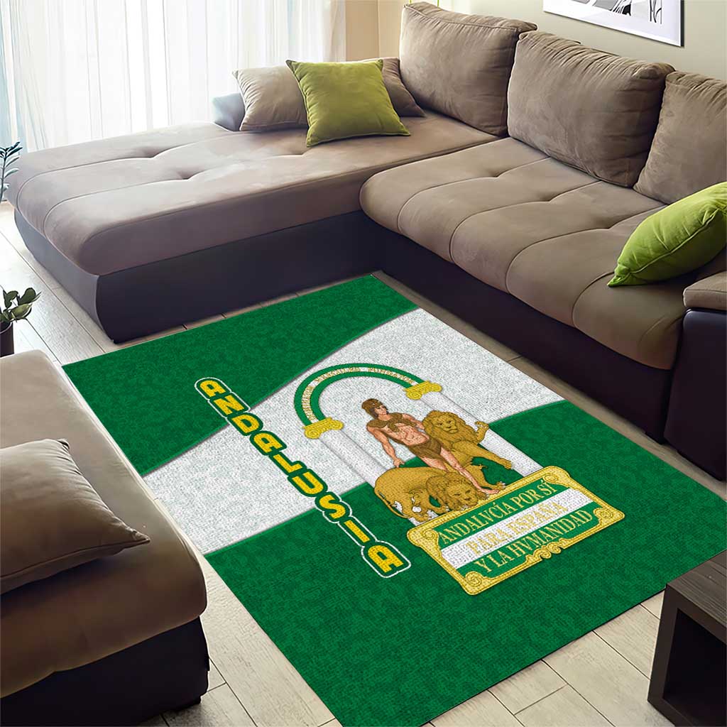 Andalusia Flag Area Rug Autonomous Community of Spain - Wonder Print Shop