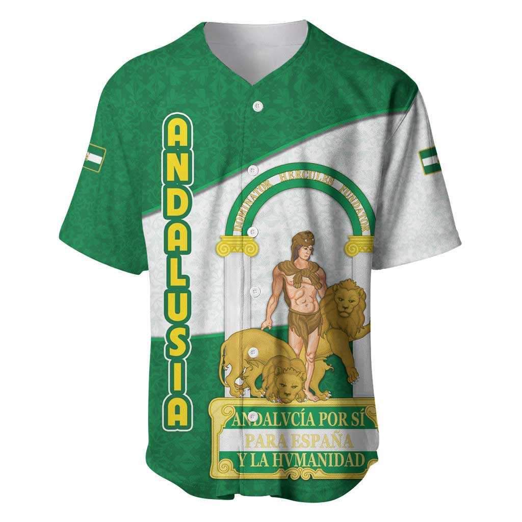 Andalusia Flag Baseball Jersey Autonomous Community of Spain - Wonder Print Shop