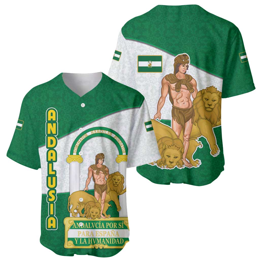Andalusia Flag Baseball Jersey Autonomous Community of Spain - Wonder Print Shop