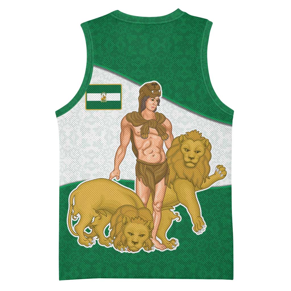 Andalusia Flag Basketball Jersey Autonomous Community of Spain - Wonder Print Shop