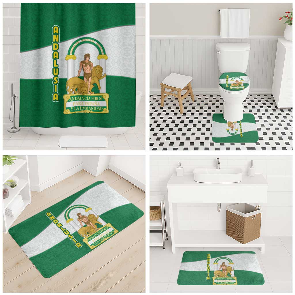 Andalusia Flag Bathroom Set Autonomous Community of Spain - Wonder Print Shop