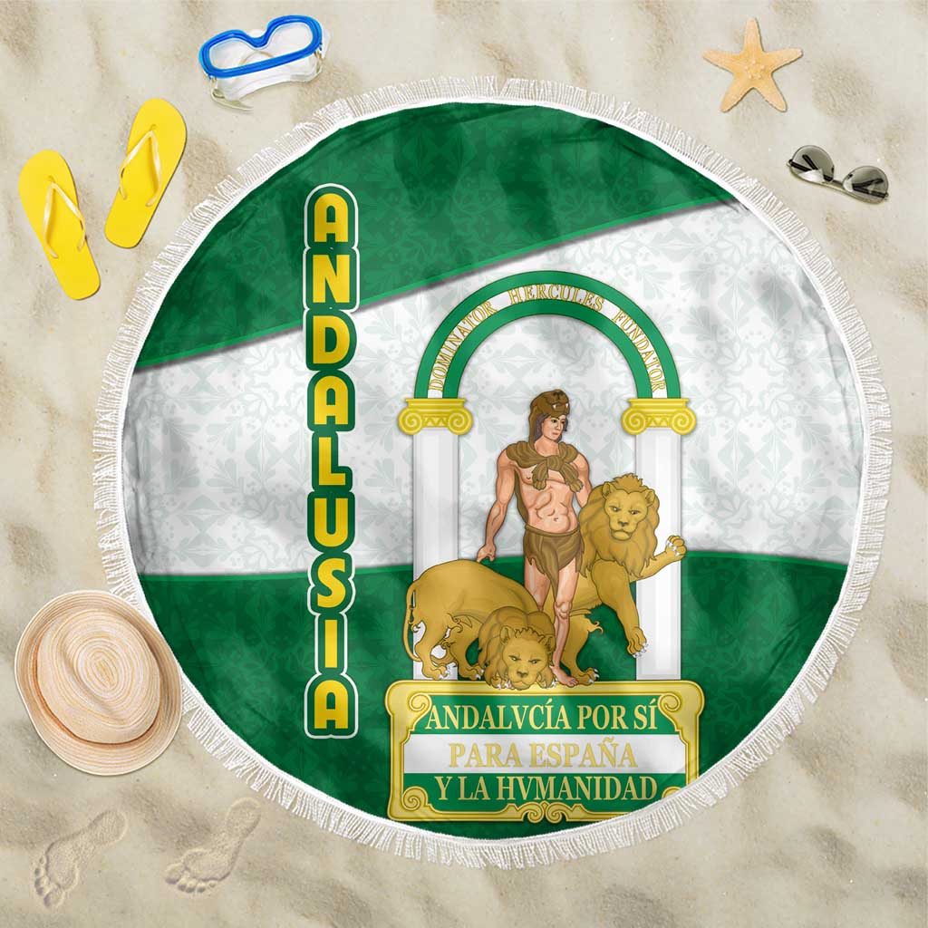 Andalusia Flag Beach Blanket Autonomous Community of Spain - Wonder Print Shop