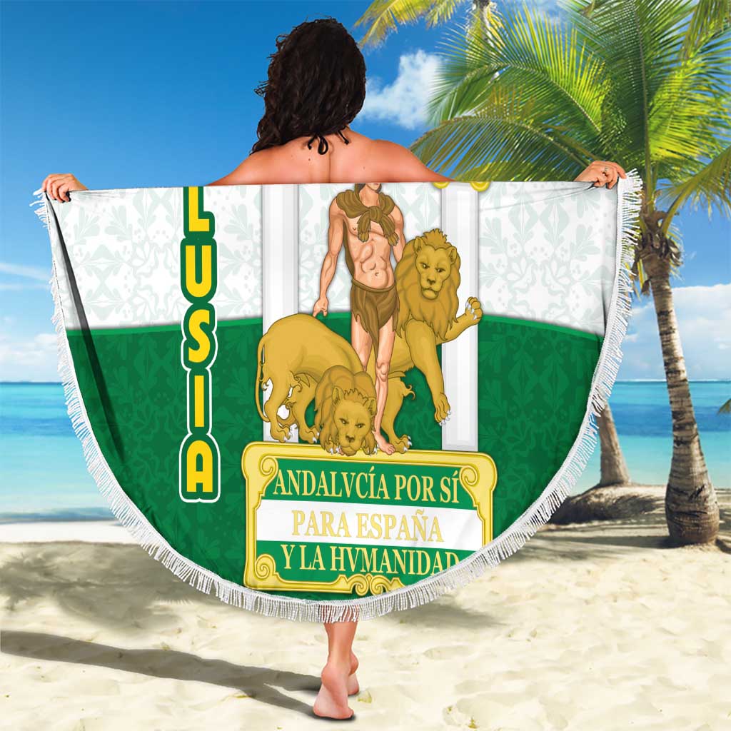 Andalusia Flag Beach Blanket Autonomous Community of Spain - Wonder Print Shop