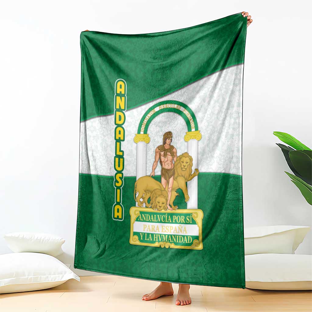 Andalusia Flag Blanket Autonomous Community of Spain - Wonder Print Shop