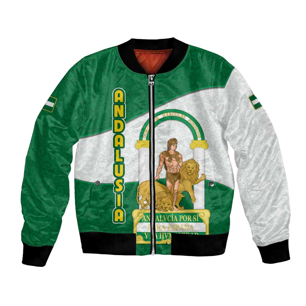 Andalusia Flag Bomber Jacket Autonomous Community of Spain - Wonder Print Shop