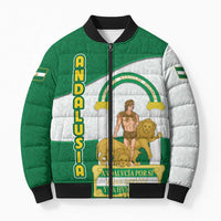 Andalusia Flag Bomber Puffer Jacket Autonomous Community of Spain - Wonder Print Shop