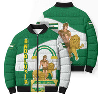 Andalusia Flag Bomber Puffer Jacket Autonomous Community of Spain - Wonder Print Shop