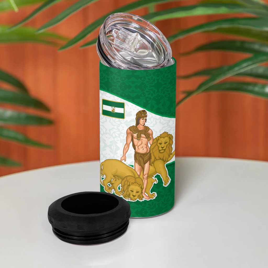 Andalusia Flag 4 in 1 Can Cooler Tumbler Autonomous Community of Spain - Wonder Print Shop