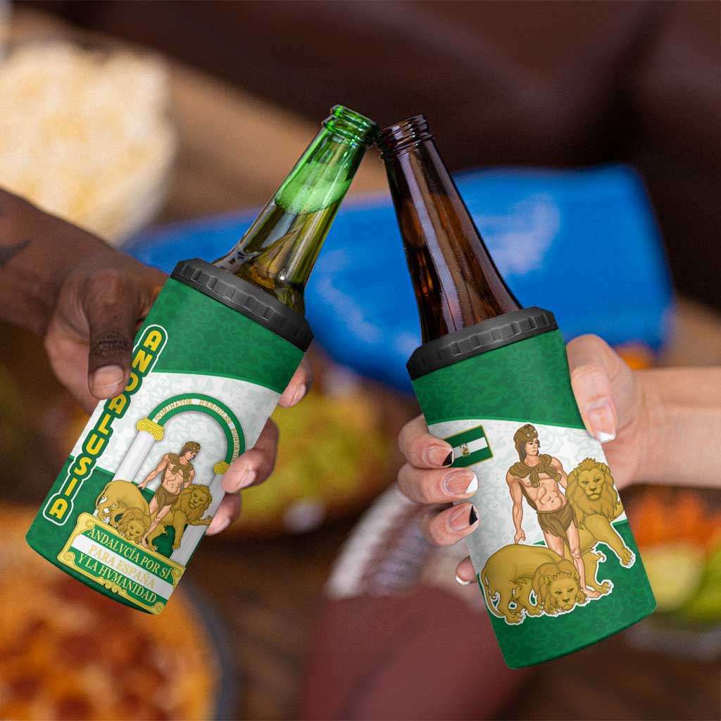 Andalusia Flag 4 in 1 Can Cooler Tumbler Autonomous Community of Spain - Wonder Print Shop