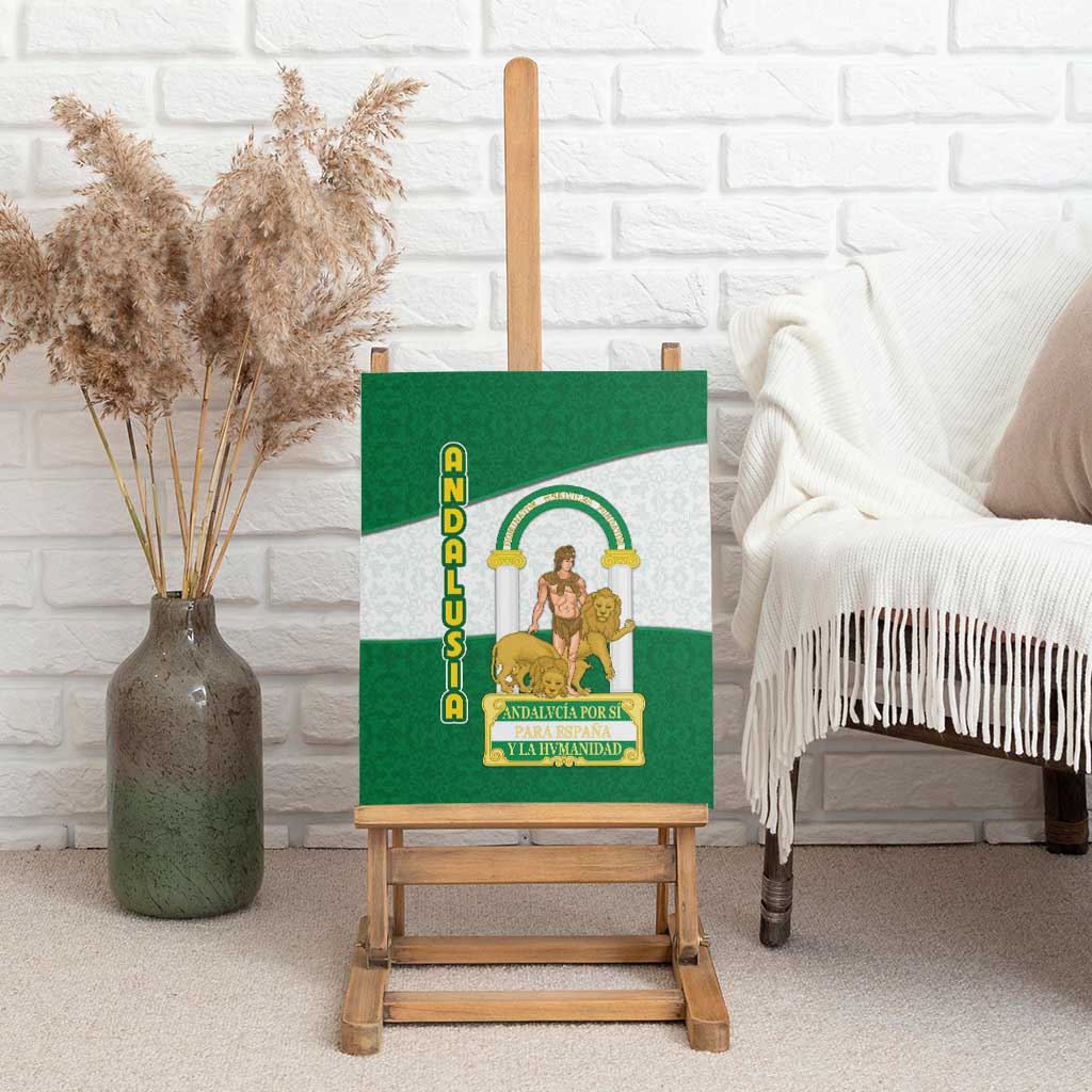 Andalusia Flag Canvas Wall Art Autonomous Community of Spain - Wonder Print Shop