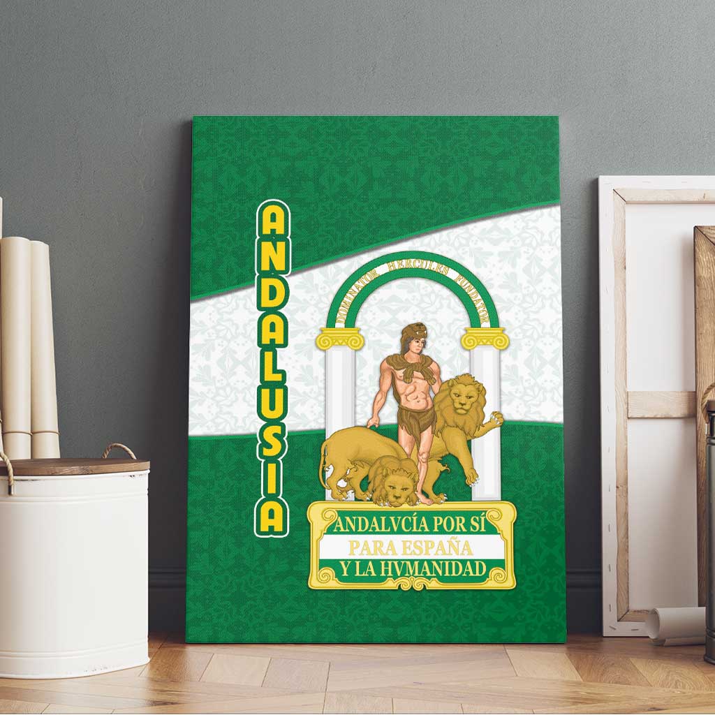 Andalusia Flag Canvas Wall Art Autonomous Community of Spain - Wonder Print Shop