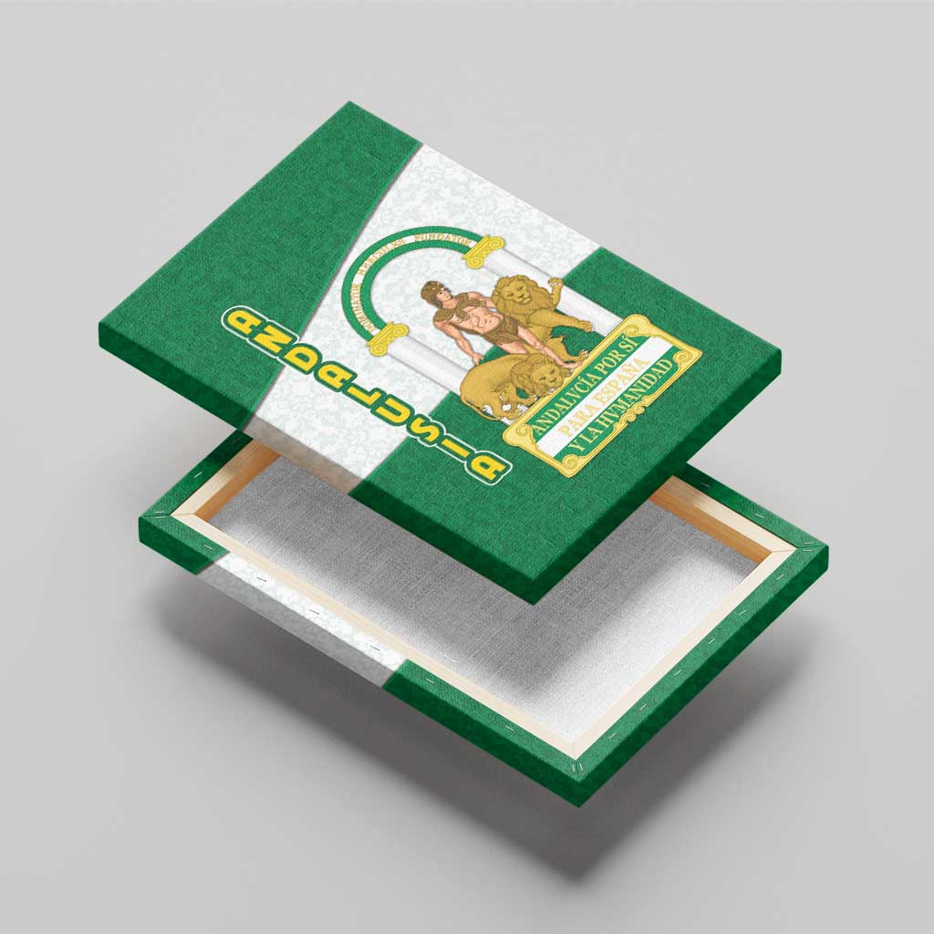 Andalusia Flag Canvas Wall Art Autonomous Community of Spain - Wonder Print Shop