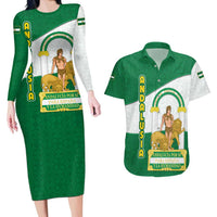 Andalusia Flag Couples Matching Long Sleeve Bodycon Dress and Hawaiian Shirt Autonomous Community of Spain - Wonder Print Shop