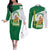 Andalusia Flag Couples Matching Off The Shoulder Long Sleeve Dress and Long Sleeve Button Shirt Autonomous Community of Spain - Wonder Print Shop