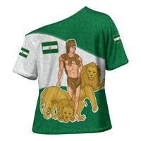 Andalusia Flag Cross Shoulder Shirt Autonomous Community of Spain - Wonder Print Shop