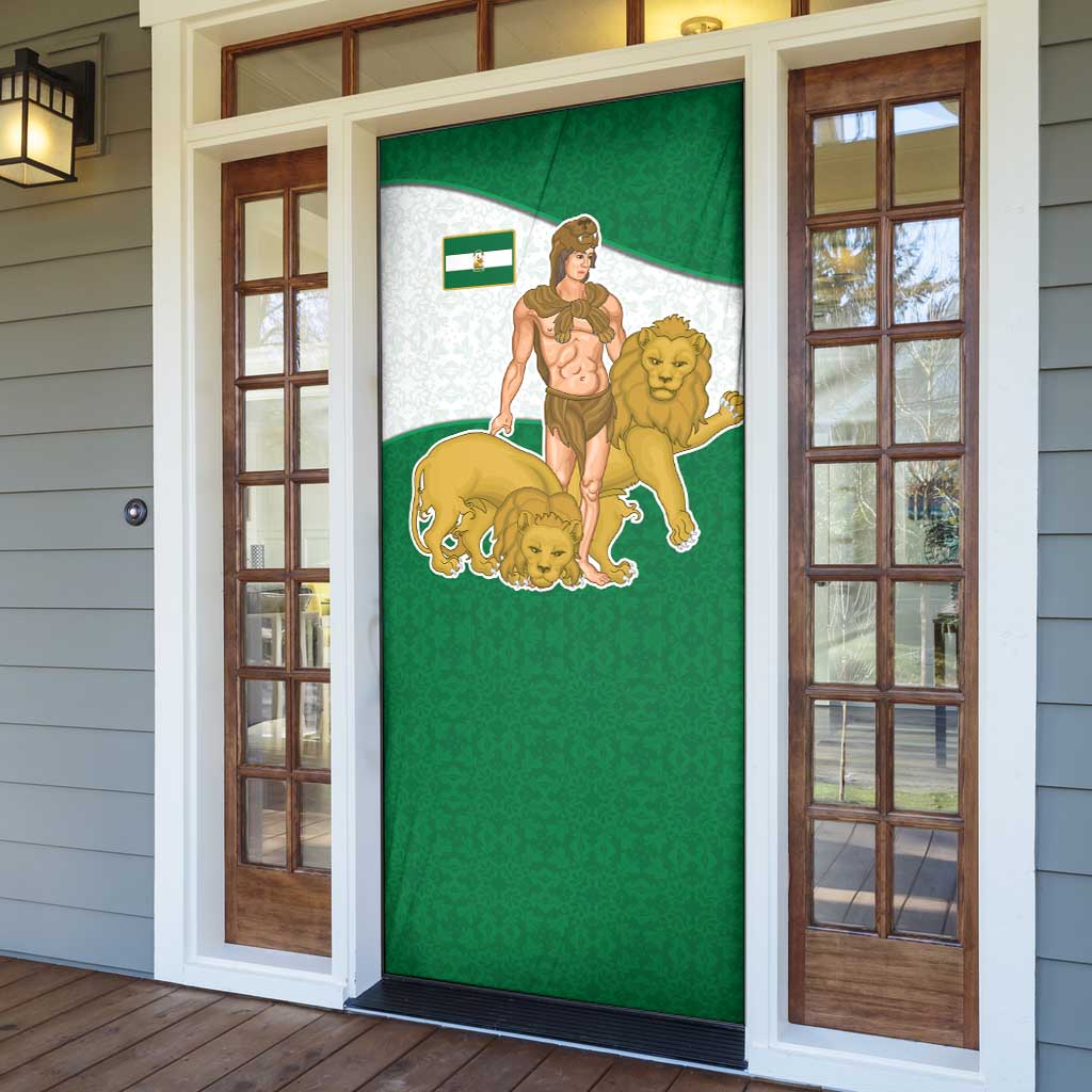Andalusia Flag Door Cover Autonomous Community of Spain - Wonder Print Shop