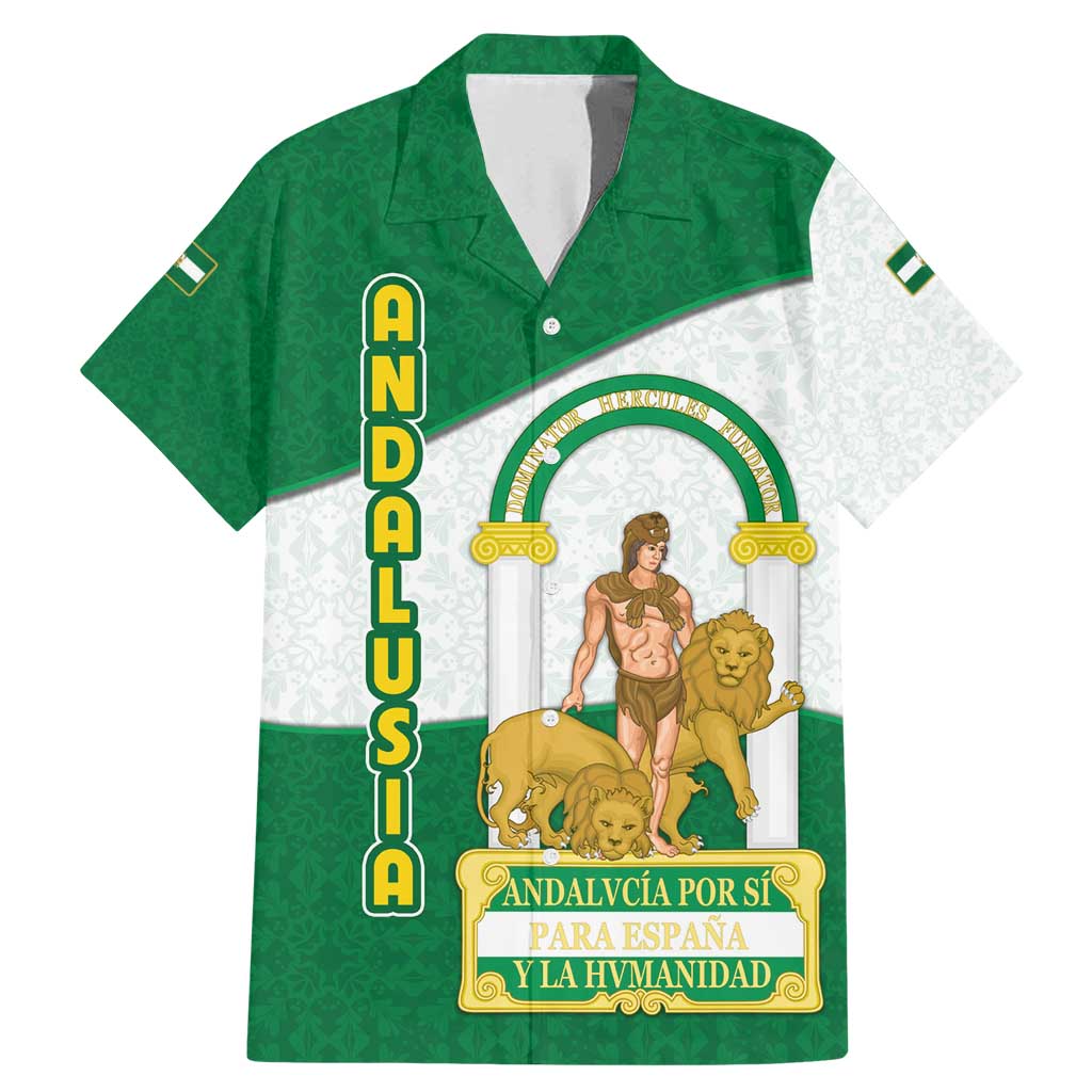 Andalusia Flag Family Matching Mermaid Dress and Hawaiian Shirt Autonomous Community of Spain - Wonder Print Shop