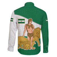 Andalusia Flag Family Matching Off The Shoulder Long Sleeve Dress and Hawaiian Shirt Autonomous Community of Spain - Wonder Print Shop