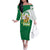 Andalusia Flag Family Matching Off The Shoulder Long Sleeve Dress and Hawaiian Shirt Autonomous Community of Spain - Wonder Print Shop