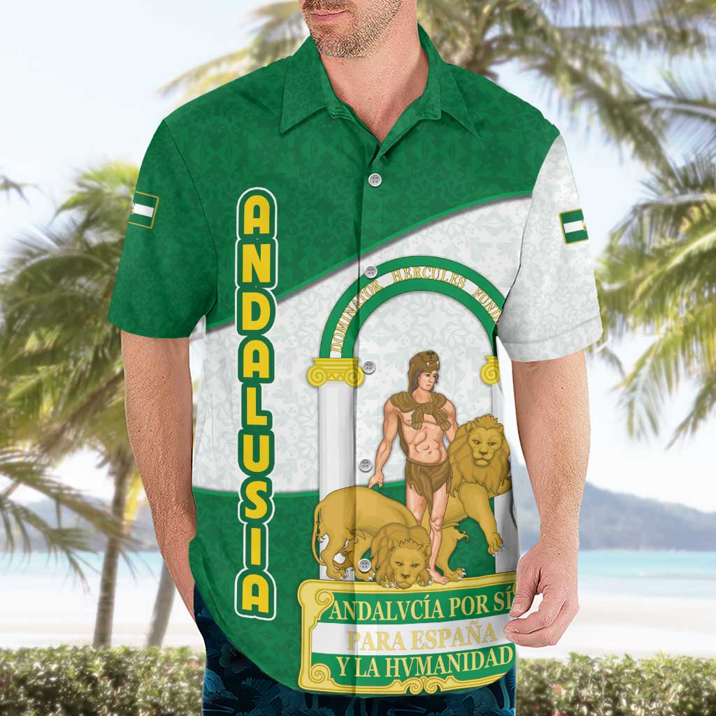 Andalusia Flag Hawaiian Shirt Autonomous Community of Spain - Wonder Print Shop