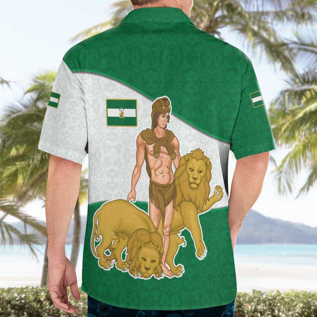 Andalusia Flag Hawaiian Shirt Autonomous Community of Spain - Wonder Print Shop