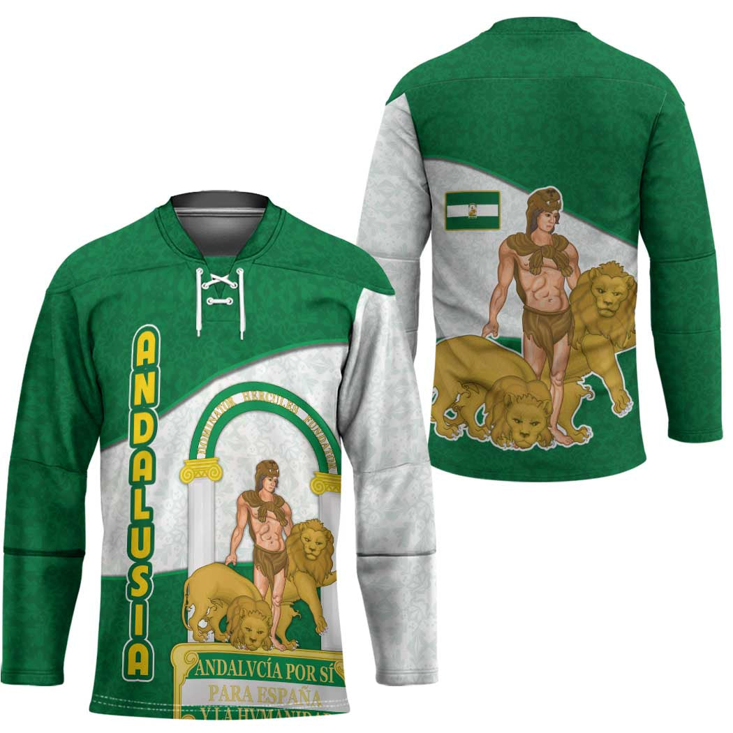 Andalusia Flag Hockey Jersey Autonomous Community of Spain - Wonder Print Shop