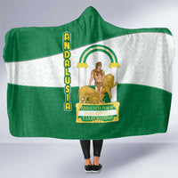 Andalusia Flag Hooded Blanket Autonomous Community of Spain - Wonder Print Shop