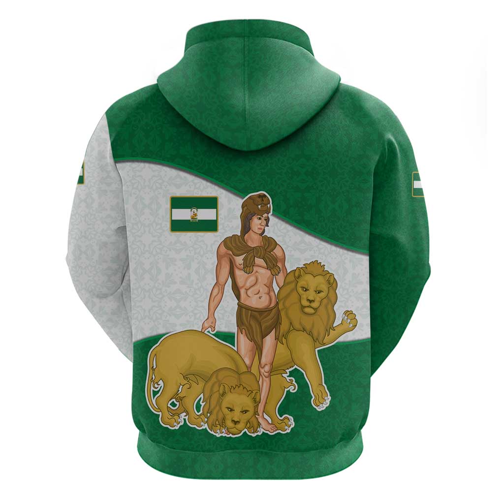 Andalusia Flag Hoodie Autonomous Community of Spain - Wonder Print Shop