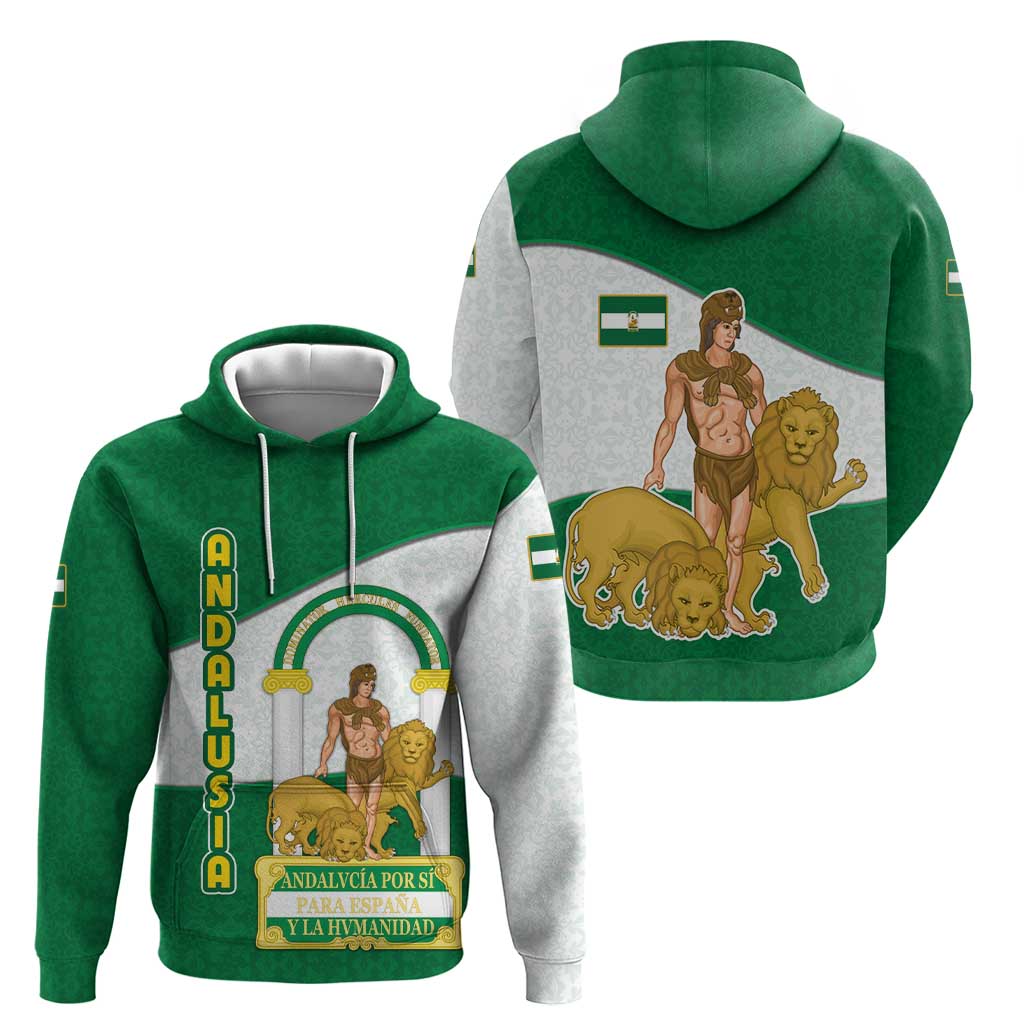 Andalusia Flag Hoodie Autonomous Community of Spain - Wonder Print Shop