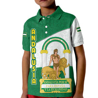 Andalusia Flag Kid Polo Shirt Autonomous Community of Spain - Wonder Print Shop