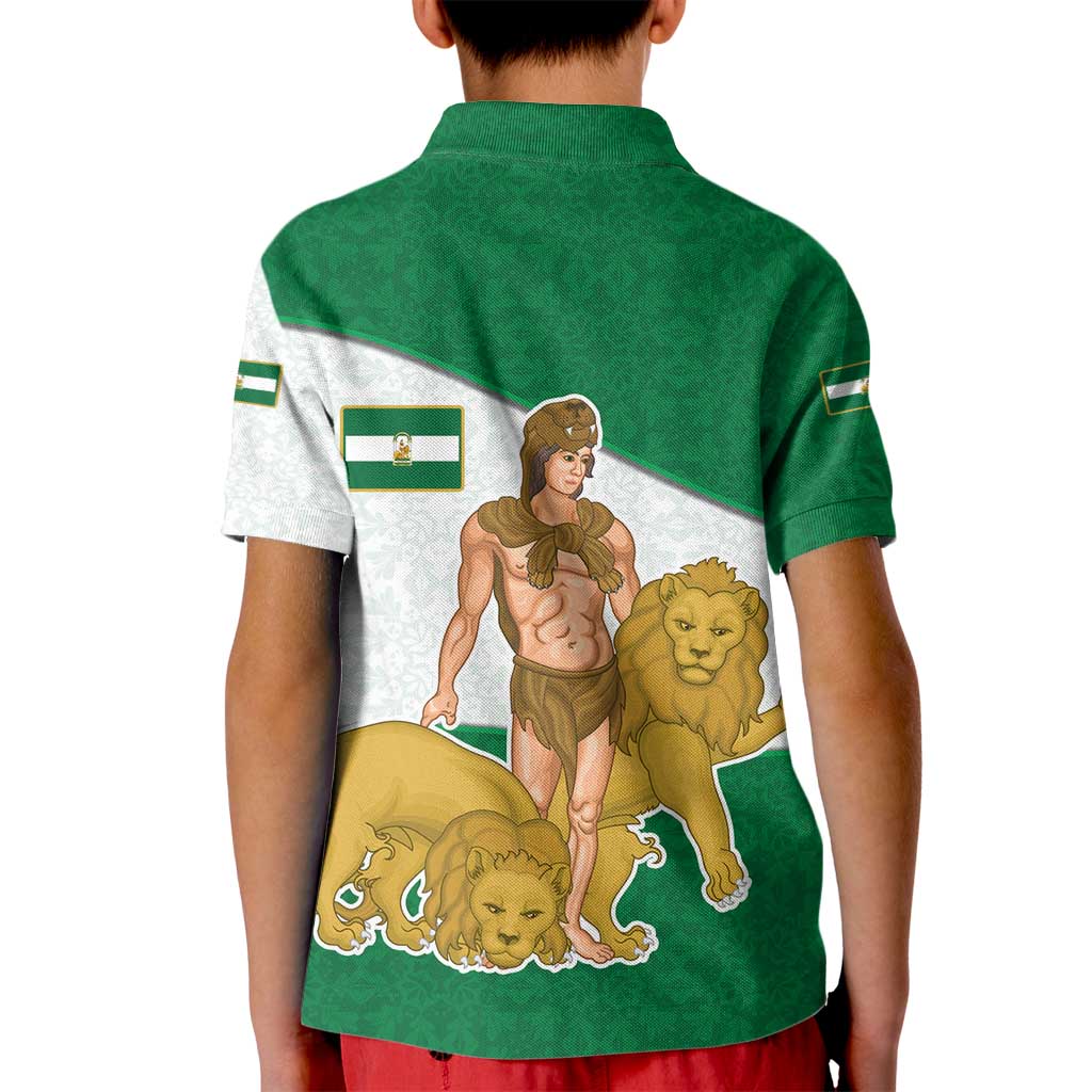Andalusia Flag Kid Polo Shirt Autonomous Community of Spain - Wonder Print Shop