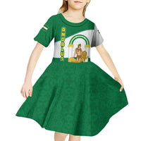 Andalusia Flag Kid Short Sleeve Dress Autonomous Community of Spain - Wonder Print Shop