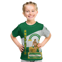 Andalusia Flag Kid T Shirt Autonomous Community of Spain - Wonder Print Shop