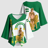 Andalusia Flag Kimono Sleeve Blouse Autonomous Community of Spain - Wonder Print Shop