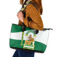 Andalusia Flag Leather Tote Bag Autonomous Community of Spain - Wonder Print Shop
