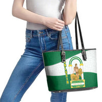 Andalusia Flag Leather Tote Bag Autonomous Community of Spain - Wonder Print Shop
