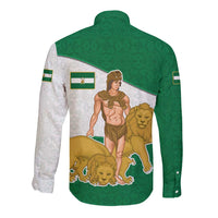 Andalusia Flag Long Sleeve Button Shirt Autonomous Community of Spain - Wonder Print Shop