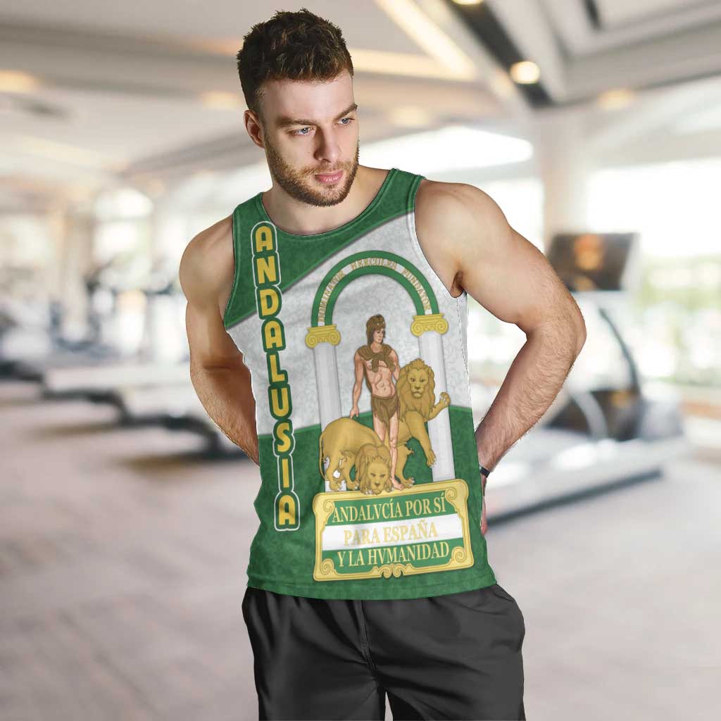 Andalusia Flag Men Tank Top Autonomous Community of Spain - Wonder Print Shop