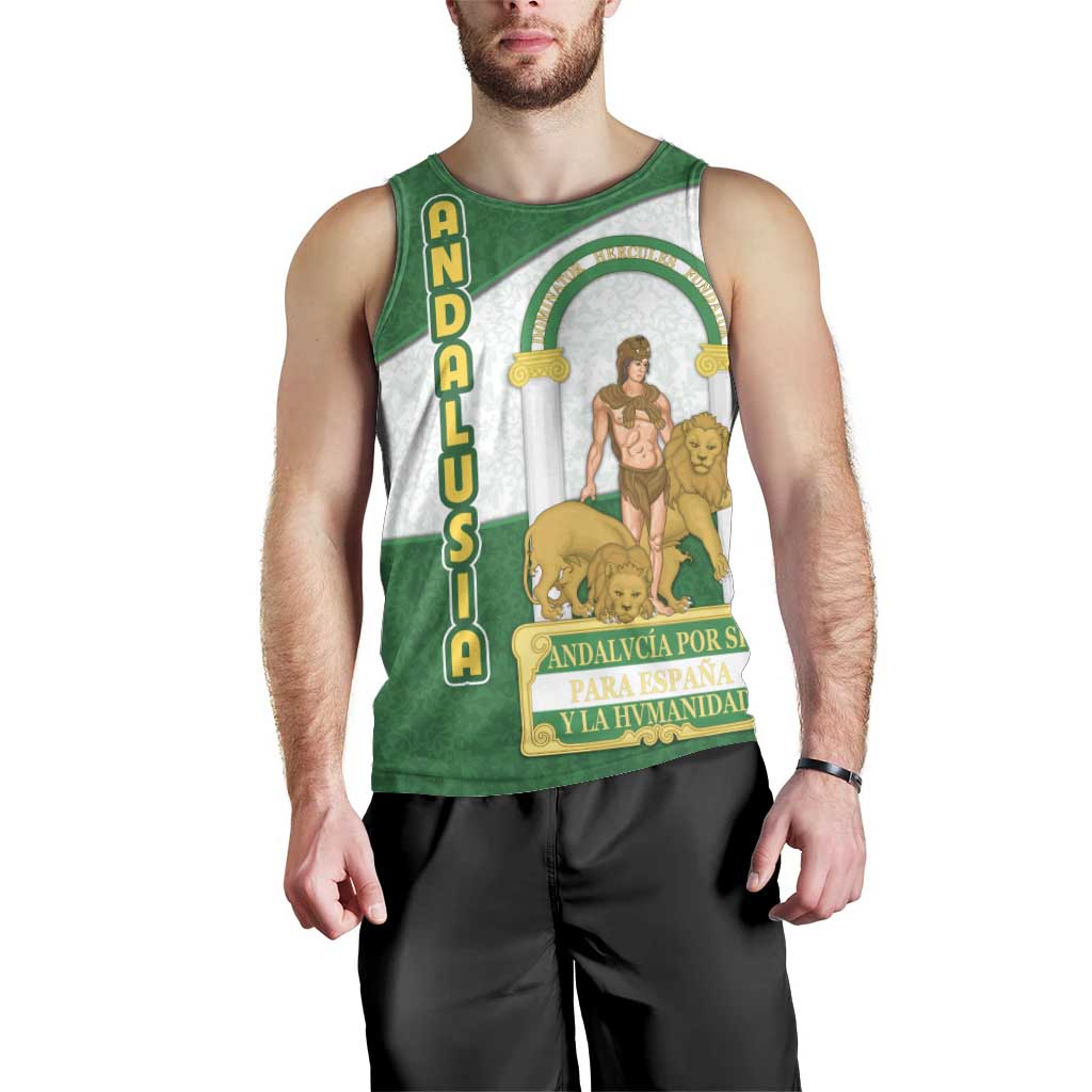 Andalusia Flag Men Tank Top Autonomous Community of Spain - Wonder Print Shop