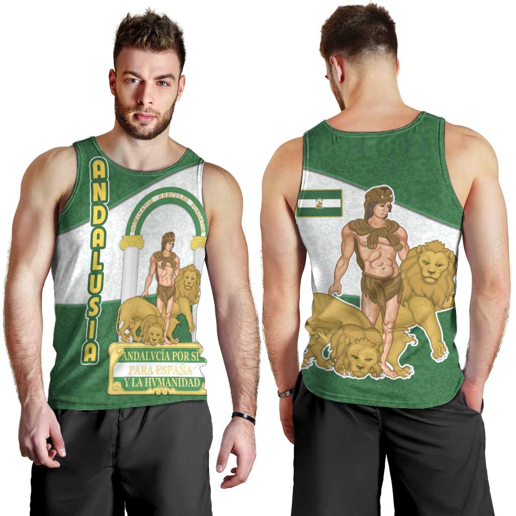 Andalusia Flag Men Tank Top Autonomous Community of Spain - Wonder Print Shop