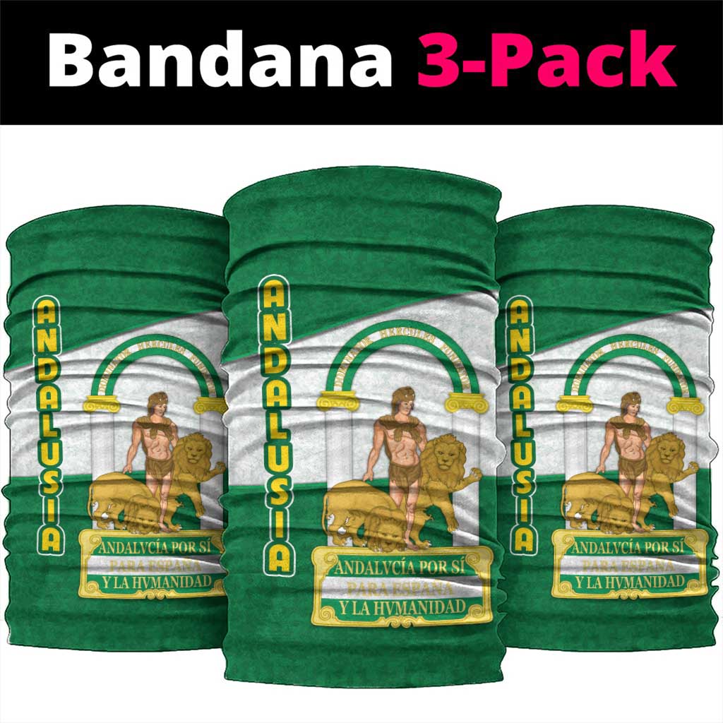 Andalusia Flag Neck Gaiter Autonomous Community of Spain - Wonder Print Shop