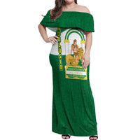 Andalusia Flag Off Shoulder Maxi Dress Autonomous Community of Spain - Wonder Print Shop