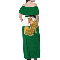 Andalusia Flag Off Shoulder Maxi Dress Autonomous Community of Spain - Wonder Print Shop