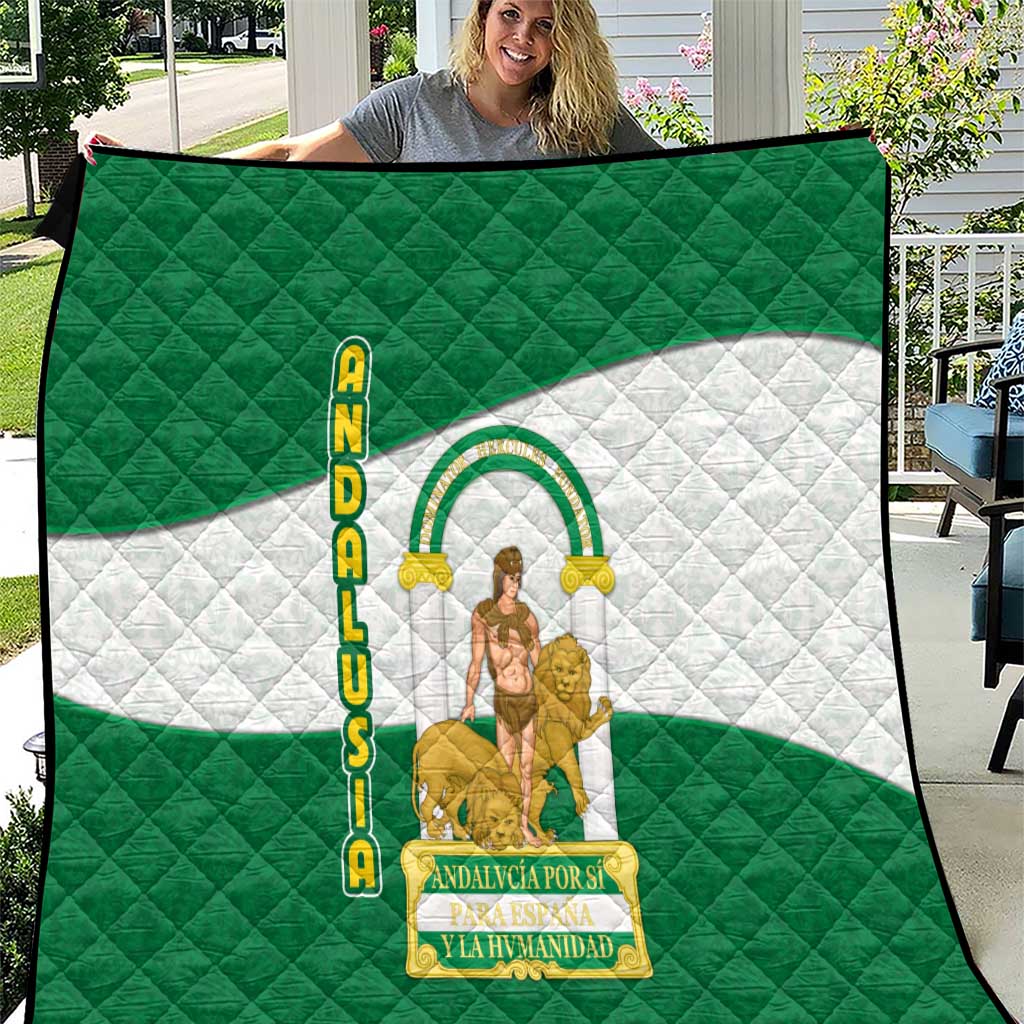Andalusia Flag Quilt Autonomous Community of Spain - Wonder Print Shop