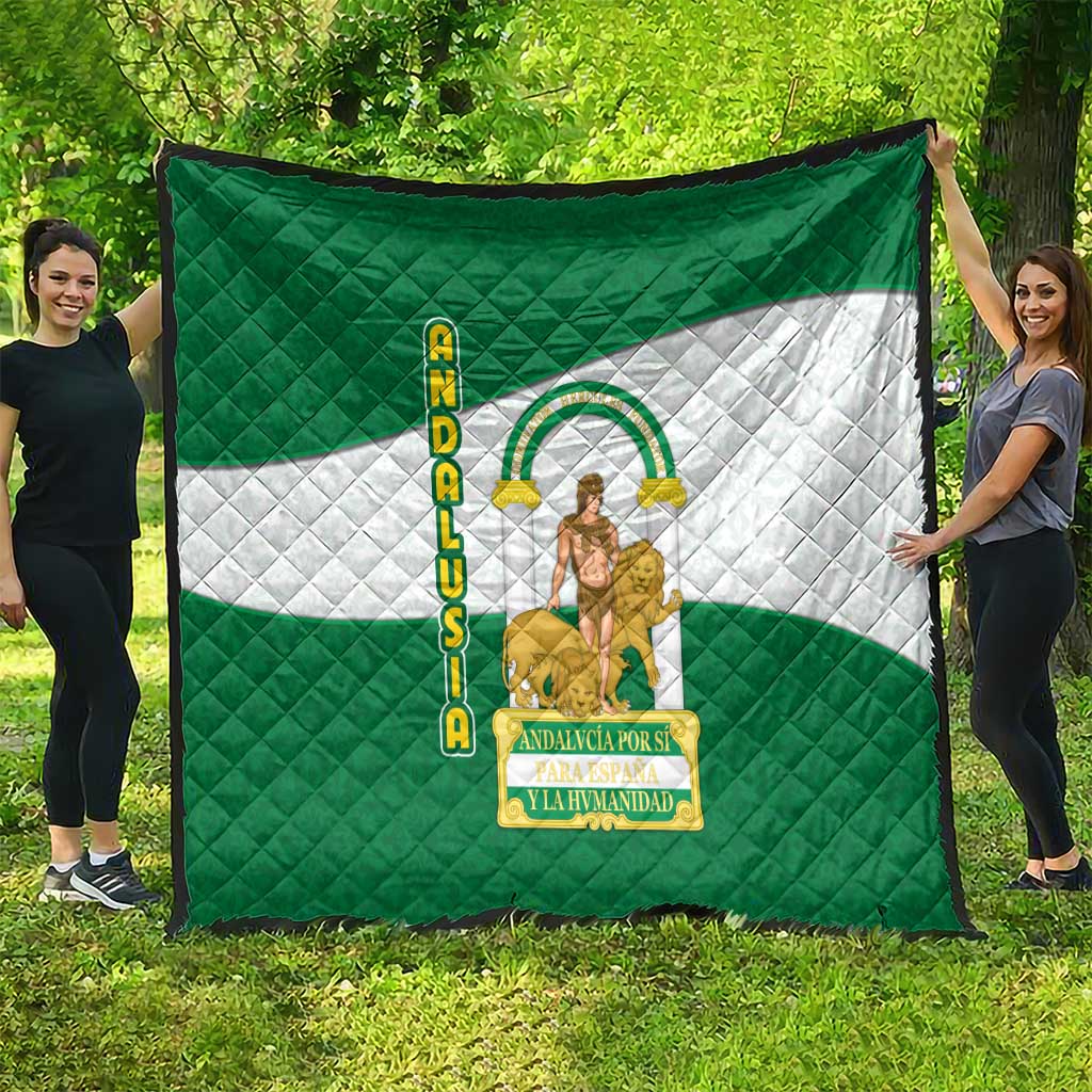 Andalusia Flag Quilt Autonomous Community of Spain - Wonder Print Shop