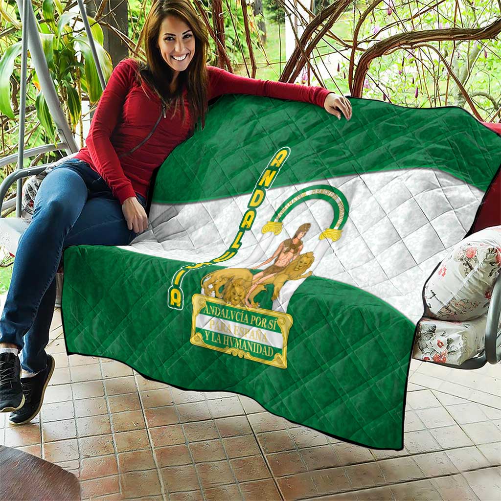 Andalusia Flag Quilt Autonomous Community of Spain - Wonder Print Shop