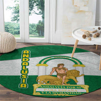 Andalusia Flag Round Carpet Autonomous Community of Spain - Wonder Print Shop